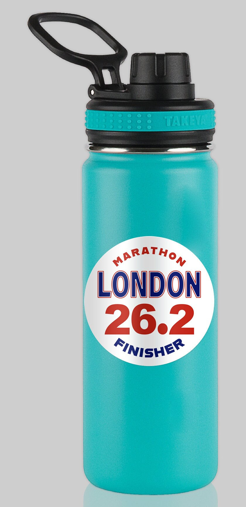 London 26.2 Marathon Finisher Wasserflasche Tasse Aufkleber Spülmaschinenfest Laufen Geschenke von CharmedRunning