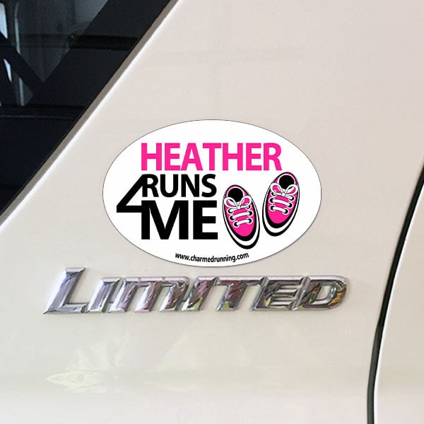 Runs4Me #runs4Me Läuft Für Mich #irun4 Automagnet Wunschfarbe Und Namen Laufgeschenke Läufer von CharmedRunning