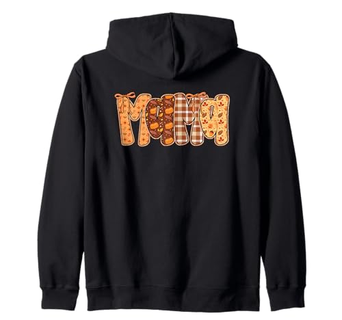 Mama Herbst Themed Text Art Kapuzenjacke von Charming Autumn Patterns For Mothers