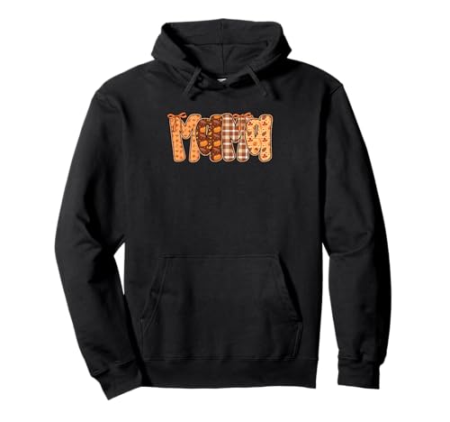 Mama Herbst Themed Text Art Pullover Hoodie von Charming Autumn Patterns For Mothers