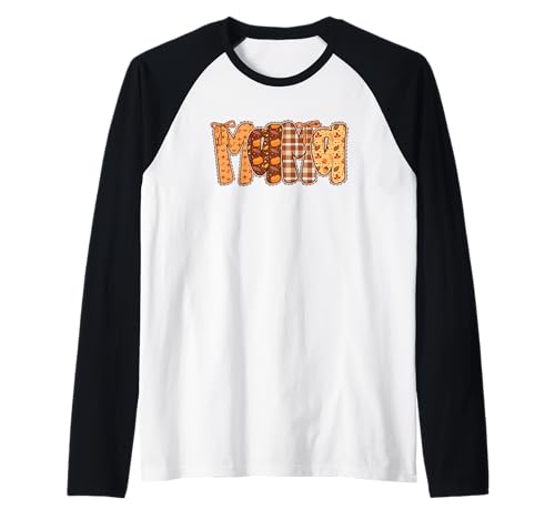 Mama Herbst Themed Text Art Raglan von Charming Autumn Patterns For Mothers