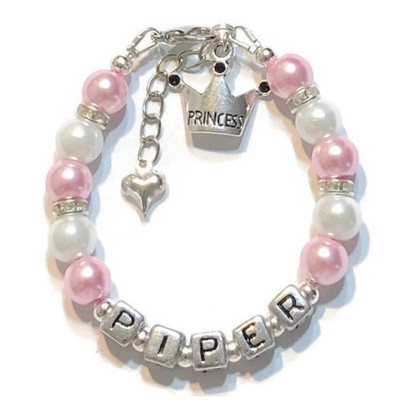 Personalisierte Prinzessin Bettelarmband Für Mädchen-Neugeborene Kinder Teen von CharmingDivaBoutique