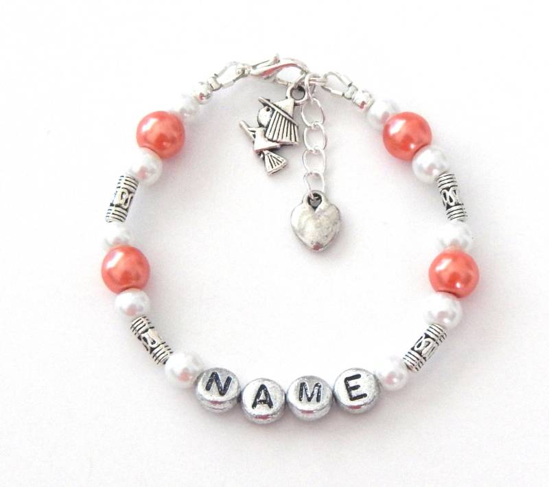 Personalisiertes Hexen/Kürbis/Spinne Halloween Armband Für Kinder/Mädchen/Jungen/Frauen/Teen Handgemachtes Geschenk Beliebiger Name von CharmingDivaBoutique