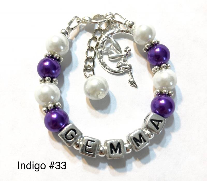 Personalisiertes Mondfee Armband-Perlenarmband-Göttinnenarmband-Fee Auf Dem Mond Armband von CharmingDivaBoutique