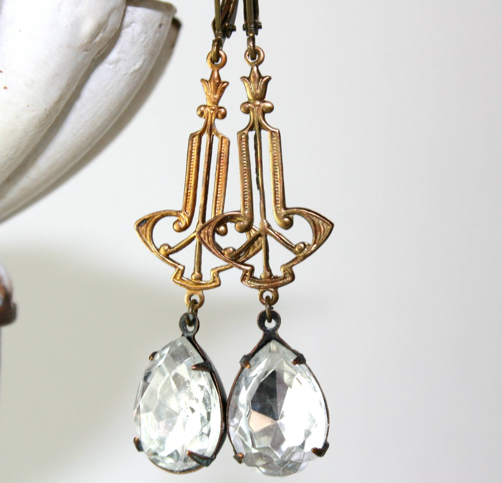 Art-Deco-Teardrop-Ohrringe, Swarovski Hochzeit Ohrringe, Vintage-stil Schmuck Art-Deco-Teardrop-Ohrringe, Swarovski Hochzeit Ohrringe, Vintage-stil Schmuck von CharmingLifeJewelry