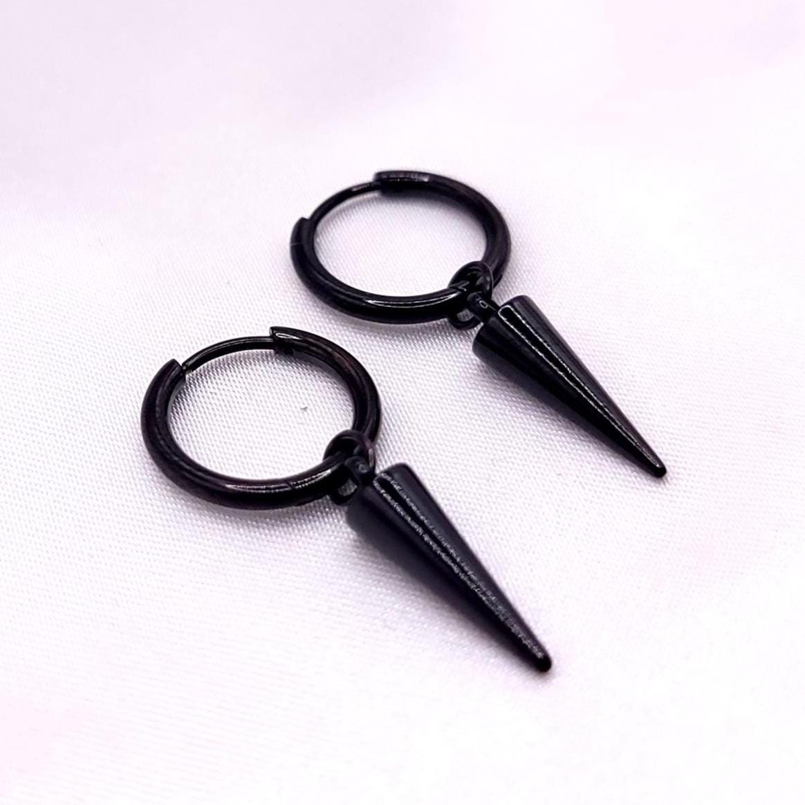 Bts Jungkook Inspiriert Spike Hoop Ohrring, Hypoallergen, Clip-On-Option Verfügbar von CharmingLittleFox