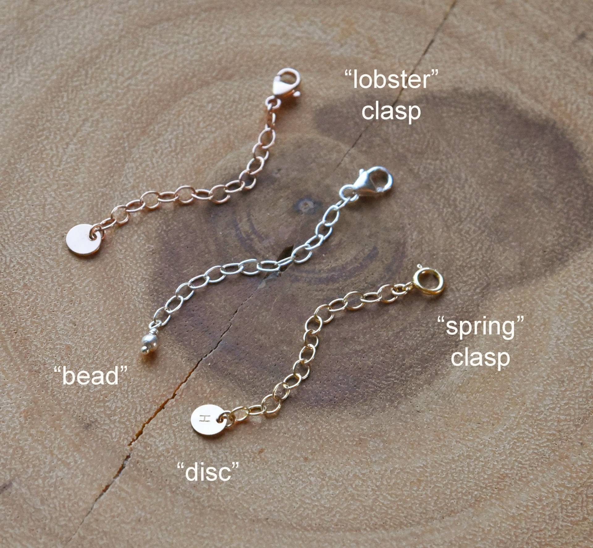Verlängerungskettchen Für Halsketten, Verstellbar, Abnehmbar, Perfekte Passform, Add-On, Individuelle Länge, Sterling Silber, 14K Gold Filled Verlängerungskettchen Für Halsketten, Verstellbar, Abnehmbar, Perfekte Passform, Add-On, Individuelle Länge, Sterling Silber, 14K Gold Filled von CharmingMetals