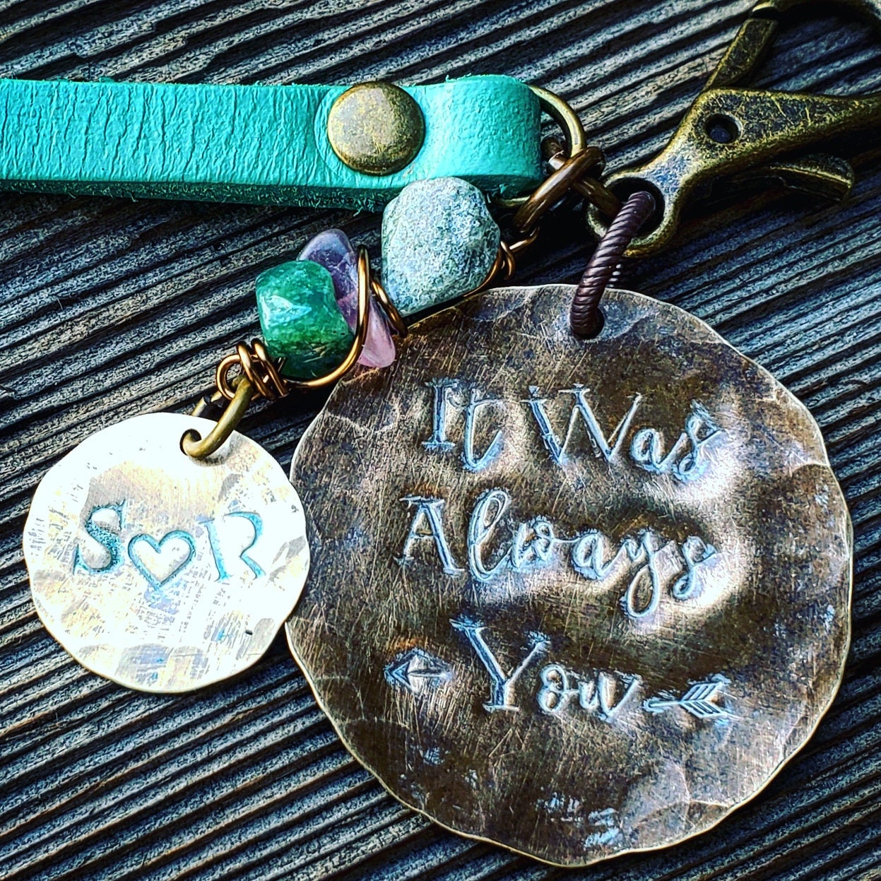 Paare Schlüsselanhänger; Initialen; Leder Es War Immer Du Paare Schlüsselanhänger; Initialen; Leder Es War Immer Du von CharmingSarabella
