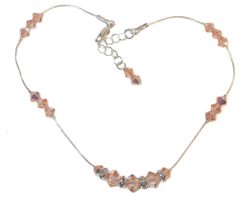 Fancy Peach Crystal Fusskettchen Handgefertigt Sterling Silber Swarovski Elements Fancy Peach Crystal Fusskettchen Handgefertigt Sterling Silber Swarovski Elements von CharminglyYoursToo