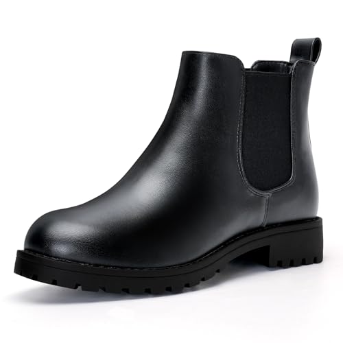 Stiefel Damen Chelsea Stiefel Stiefeletten Damen Ankle Booties Boots Schwarz 41 von Charmivy