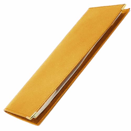 Charmoni - Scheckhefttasche lang – Kreditkarten- und Geldscheinfach – Absatz links – aus Leder, gelb, one size, Klassisch von Charmoni