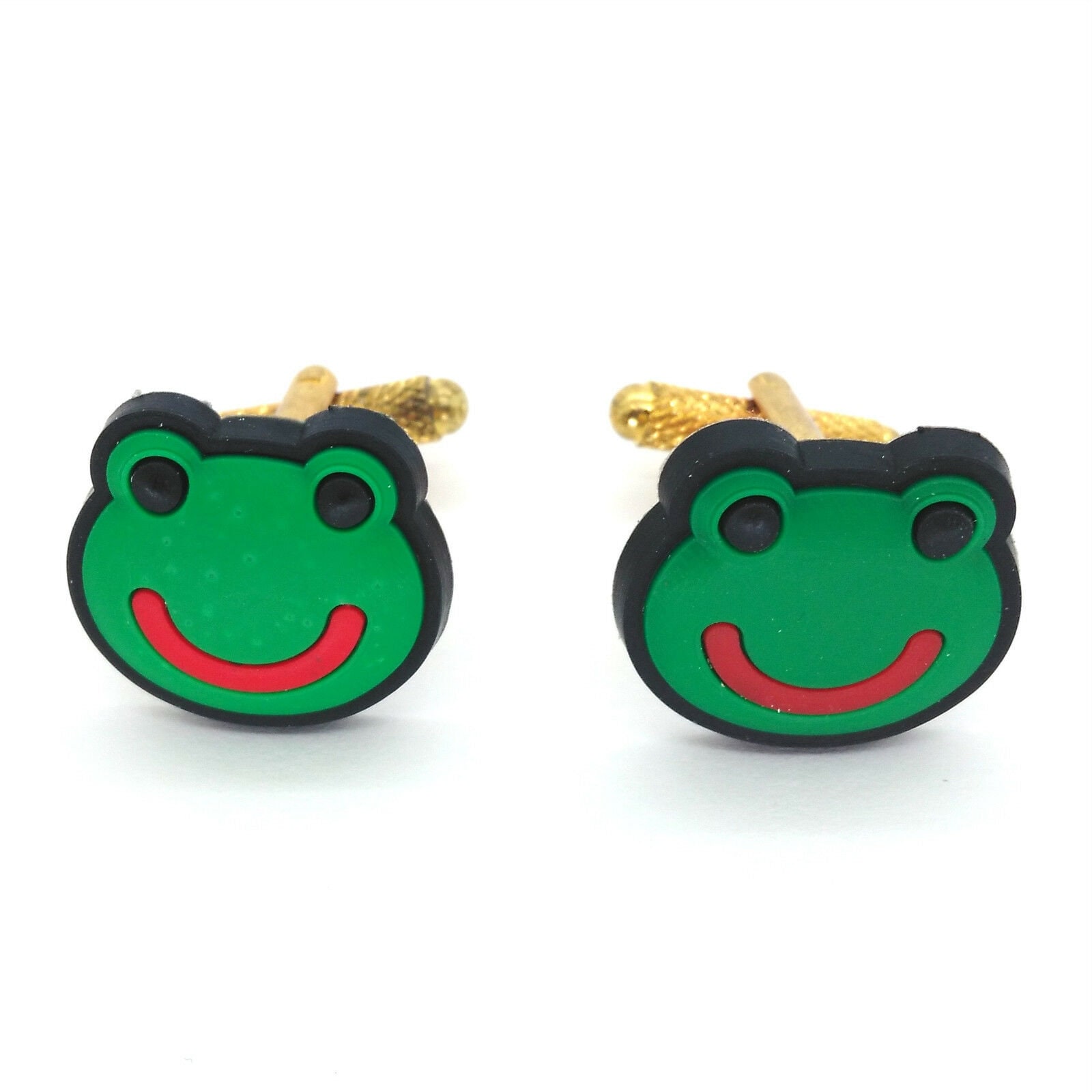 Gummi-Manschettenknöpfe Mit Grünem Frosch von CharmsForPalsShop