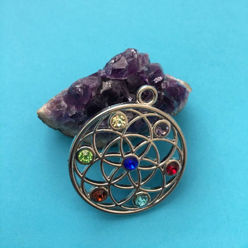 Same Des Lebens-Anhänger Silberfarbener Strass-Anhänger | 40 Mm von CharmsJC