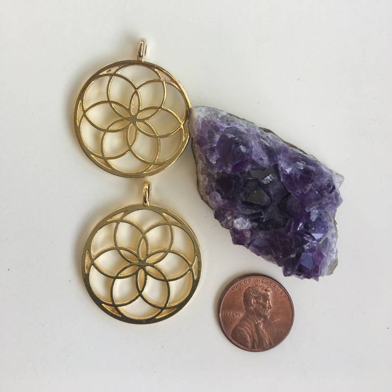 Same Des Lebens Set Aus Zwei | 02 Goldfarbenen Anhänger-Charms von CharmsJC