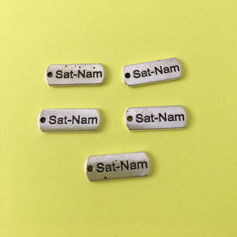 Sat Nam Graviert Tag Charme Antike Silber Ton, Kundalini von CharmsJC