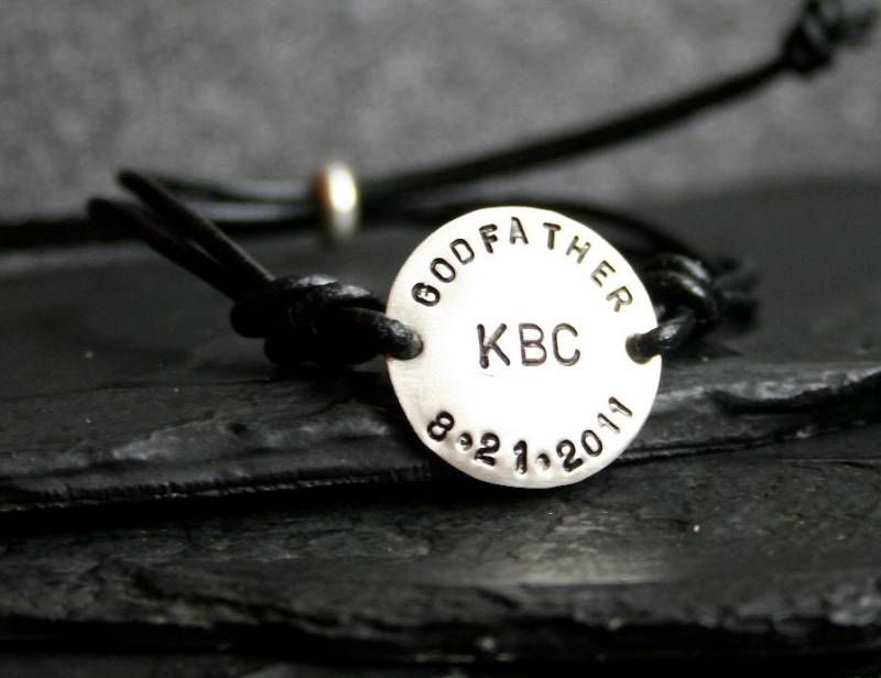 Pate Sterling Silber Und Leder Verstellbar Armband von CharmsofFaith