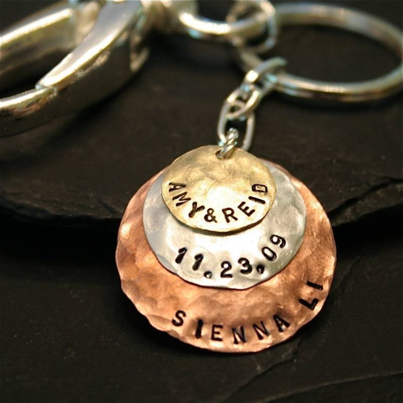 Trio Von Metal Keychain - Sterling/Kupfer/Messing von CharmsofFaith