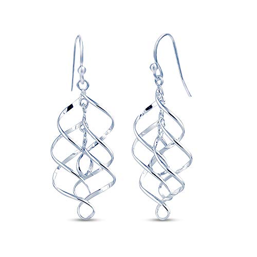 Charmsy Silver Damen Infinity Knoten Twist Französisch-Draht-Tropfen baumeln Ohrringe 48 von Charmsy Silver