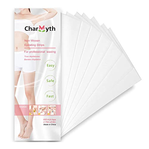 CharMyth Wachsstreifen Haarentfernung für Kerzen, 600 Stück Waxing Strips, Waxstreifen Vliesstreifen für Gesicht Oberlippe Augenbrauen von Charmyth