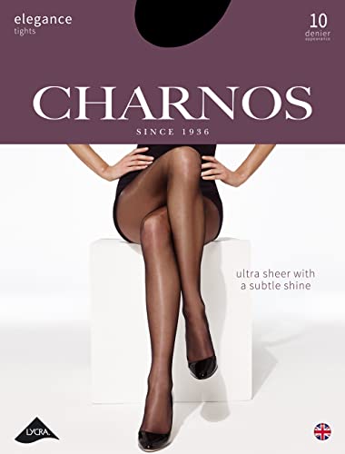 Charnos Damen Elegance 10 Denier Tights Visone Extra Large Strumpfhose, 10 den, Mink, XL von Charnos