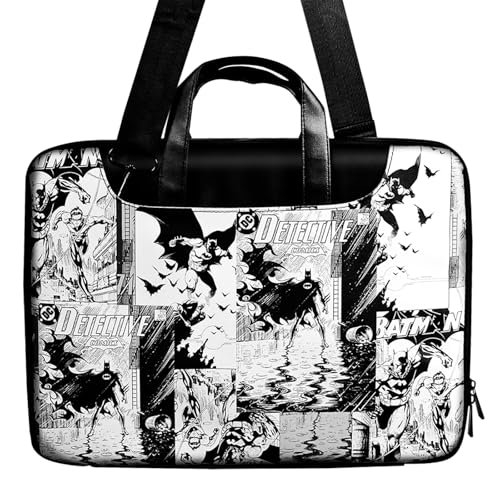 Superhelden-Laptoptasche, Graffiti-Computer-Schultertasche mit Reißverschluss, für College, Büro, klinisches Fitnessstudio, Laptoptasche mit verstellbarem Schultergurt, Schwarz und Weiß Superhelden-Laptoptasche, Graffiti-Computer-Schultertasche mit Reißverschluss, für College, Büro, klinisches Fitnessstudio, Laptoptasche mit verstellbarem Schultergurt, Schwarz und Weiß von Charon