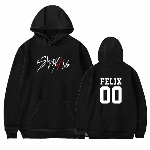 Charous Kpop-Stray Kids Bandmitglieder Felix Hoodie,weiblich Sweatshirt verwendet für Unterstützung Felix Fans Geschenk Stay von Charous