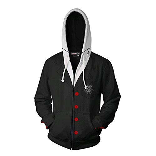 Charous Spiel Persona 5 Cosplay Hoodies, Unisex 3D-Druck Reißverschluss Sweatshirt Wird für Festival Cosplay oder Geschenk verwendet von Charous