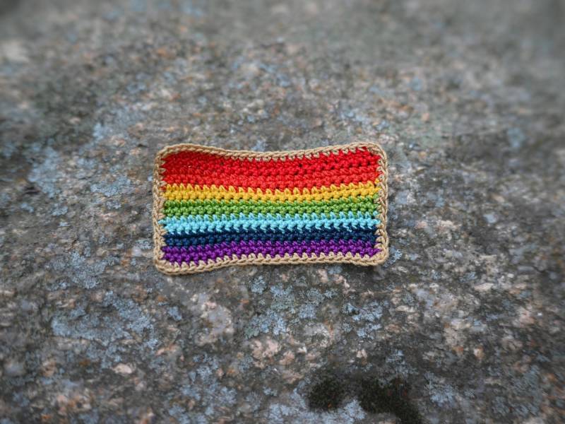 Gehäkelte Pride Flagge - Aufnäher Aus 100% Baumwolle in Regenbogen, Trans Oder Non-Binary Farben Lgbtq Patch & Geschenk von ChartCrafterShop