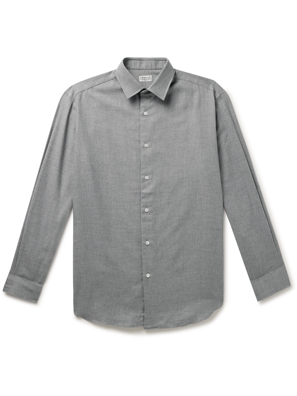 Charvet - Brushed Cotton and Wool-Blend Shirt - Men - Gray - EU 42 von Charvet