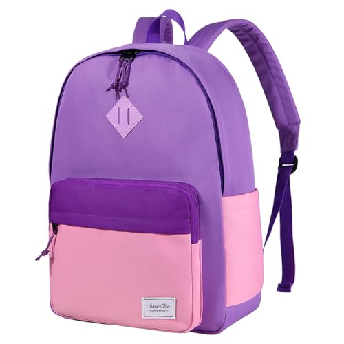 Chase Chic Kinder Rucksack - Leichter, wasserabweisender Schulranzen für Jungen und Mädchen, ideal für Reisen und Kindertagesstätten Lila von Chase Chic