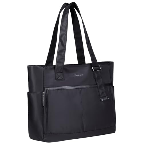 Chase Chic Laptop-Tasche für Frauen, Trendy Arbeitstasche Damen 15,6 Zoll Computer Tasche Modische Business Schulterhandtasche Schwarz von Chase Chic