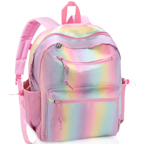Chase Chic Rucksack Kinder,Kinderrucksack Jungen Mädchen für 2-5 Jahre,Wanderrucksack Schulrucksack mit Brustgurt für Kindergarten/Vorschule/Schule(Regenbogen) von Chase Chic