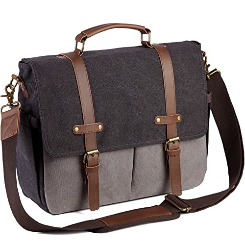 Chase Chic Umhängetasche Herren, 15,6 Zoll Laptoptasche, Wasserdichte Große Aktentasche mit Abnehmbarem Schultergurt für Arbeit/Schule von Chase Chic