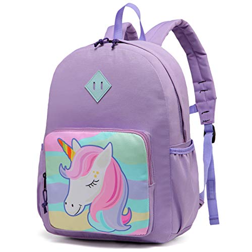 Kinderrucksack für Kleine Mädchen,Chasechic Wasserdicht Kleinkind Vorschule Kindergarten Büchertasche für Jungen Mädchen mit Brustgurt Einhorn von Chase Chic