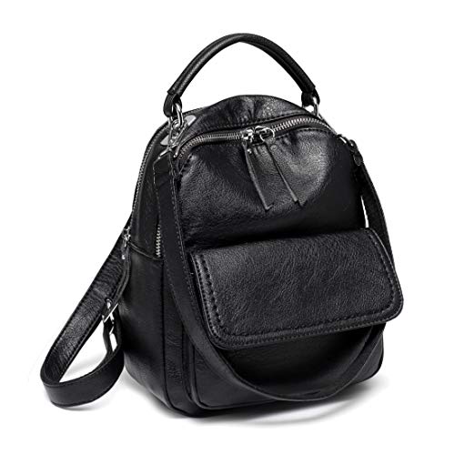 Chase Chic Rucksack Damen klein, Mode Mini Leder Rucksack Geldbörse für Mädchen, Anti-Diebstahl-Reise-Umhängetasche, lässige Handtasche von Chase Chic