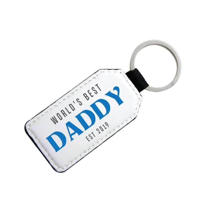 Welt Beste Papa - Est 2019/2020 Vatertag Geschenk Pu Leder Schlüsselanhänger Welt Beste Papa - Est 2019/2020 Vatertag Geschenk Pu Leder Schlüsselanhänger von ChasingStarsUK