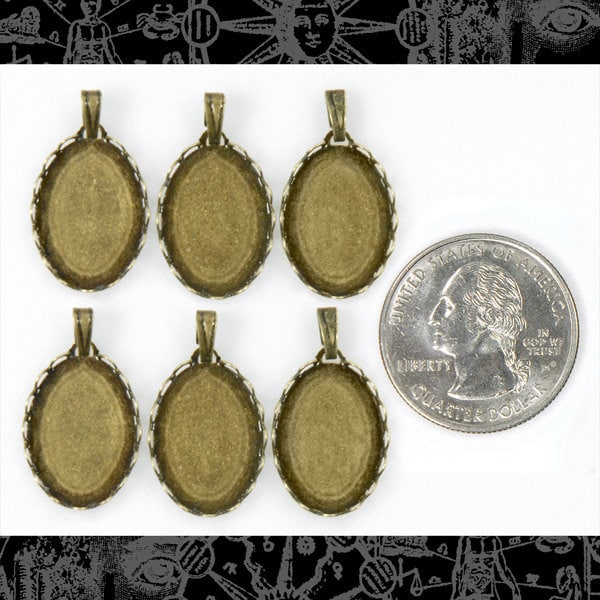 Antiker Messing Vintage Korb Cameo Rahmen Für - 13 Mm X 18 Mit Aufhängeösen 12Er Set Ab-F13 Antiker Messing Vintage Korb Cameo Rahmen Für - 13 Mm X 18 Mit Aufhängeösen 12Er Set Ab-F13 von ChasingTheSpark
