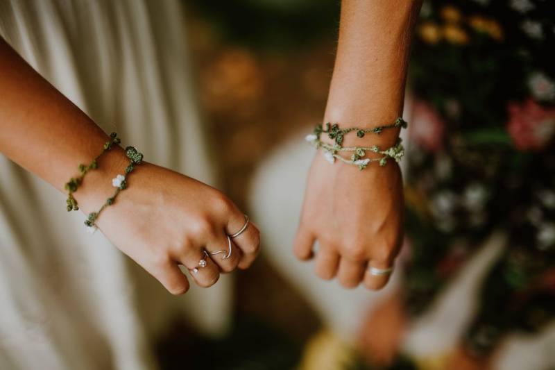 Rebe Freundschaft Armband Blatt Armband, Gehäkelt von ChasingWonderment