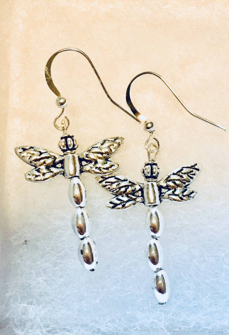 Libellen Ohrringe, Silber Schmuck, Perlen, Schöne Ohrringe Libellen Ohrringe, Silber Schmuck, Perlen, Schöne Ohrringe von ChateauDuVallavender