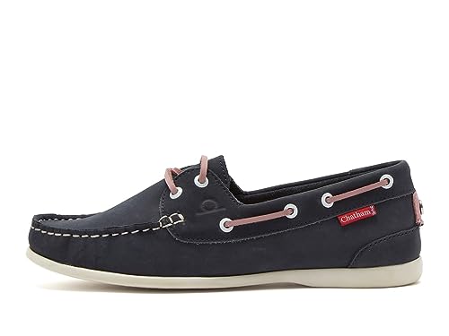 Chatham Damen Penang Bootsschuh, Navy/Pink, 41 EU von Chatham