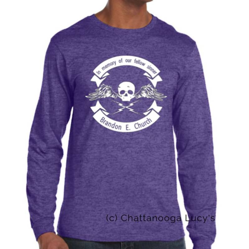 Erwachsene Unisex Langarm T-Shirt - Brandon E. Church Memorial Fundraiser Erwachsene Unisex Langarm T-Shirt - Brandon E. Church Memorial Fundraiser von ChattanoogaLucys