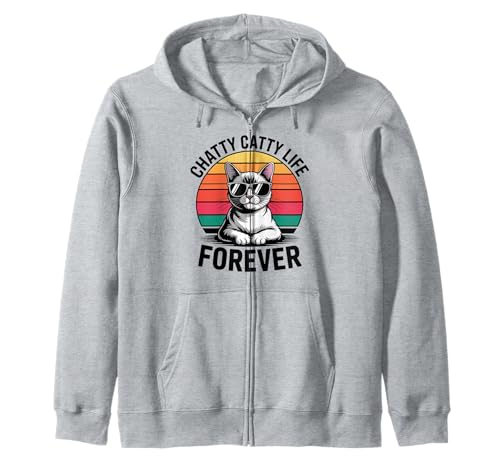 Chatty Catty Life Katze Männer Frauen Kinder Geschenk Kapuzenjacke Chatty Catty Life Katze Männer Frauen Kinder Geschenk Kapuzenjacke von Chatty Catty Life Forever