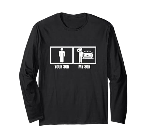 Chauffeur Dein Sohn Mein Sohn Papa Mama Lustiger Chauffeur Langarmshirt von Chauffeur Outfit For Women And Men
