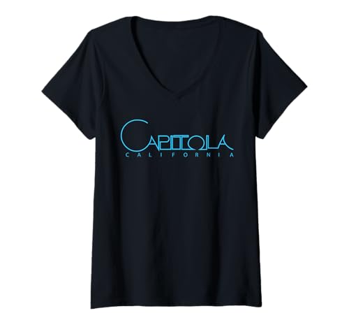 Damen Capitola California, Souvenir T-Shirt mit V-Ausschnitt Damen Capitola California, Souvenir T-Shirt mit V-Ausschnitt von Chavez Ink., Capitola California, gift