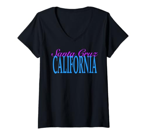Damen Klassisches Santa Cruz California, Souvenir T-Shirt mit V-Ausschnitt Damen Klassisches Santa Cruz California, Souvenir T-Shirt mit V-Ausschnitt von Chavez Ink. Santa Cruz California, gift
