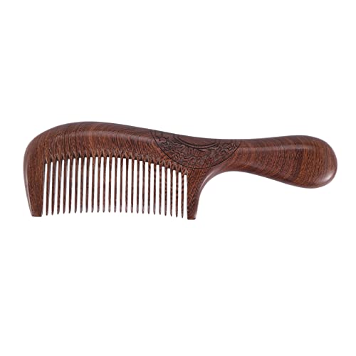 Chavisenty Unisex Sandelholz Kamm Frauen MäNner Haus Antistatischer Feinzahn Kamm Griffe Haar Kamm von Chavisenty