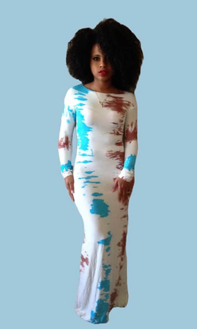 Seacentury Maxikleid Im Batik-Look Mit Langen Ärmeln von ChavonShree