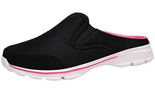 ChayChax Weiche Pantoffeln Hausschuhe Slip On Bequeme Haus Pantoletten Mules rutschfest Slipper Indoor Outdoor für Damen Herren, Schwarz, 35 EU von ChayChax