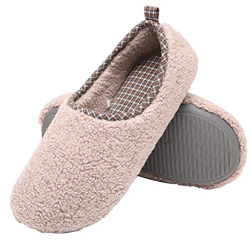 ChayChax Hausschuhe Damen Winter Wärme Pantoffeln Memory Foam Weiche Plüsch Bequeme Baumwolleschuhe,Pink,EU 38-39(S)(250 mm) von ChayChax