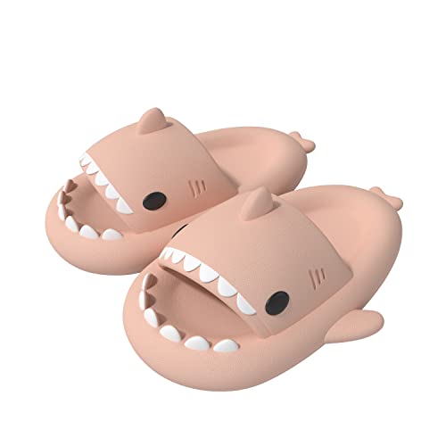 ChayChax Shark Sildes Slippers Damen Herren Kinder Hai Badelatschen Sommer Hausschuhe Badeschlappen rutschfeste Dusch Badeschuhe Strand Sandalen,Rosa,30/31 EU von ChayChax